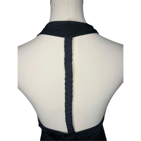 Vintage Grass Collection Women’s Medium Babydoll Halter Top Back Tie Black Y2K - Picture 5 of 7
